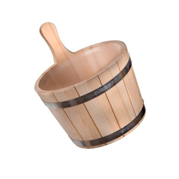 5 L Finnischer Saunakübel mit Holz-Griff main product photo