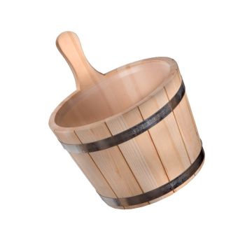 5 L Finnischer Saunakübel mit Holz-Griff