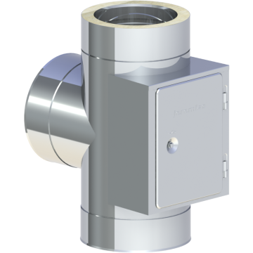 T-Anschluss 90° DW ECO Ø130 mit Reinigung
