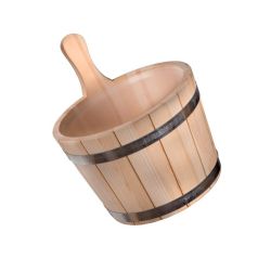 5 L Finnischer Saunakübel mit Holz-Griff