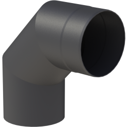 Rauchrohr Winkel 90° ohneTür (verschiedene Durchmesser)