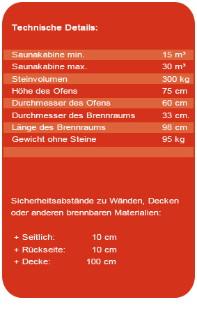 Original finnischer Holz-Sauna-Ofen von IKI KIUAs mit Außenfeuerung für den anspruchsvollen Saunabesitzer.
